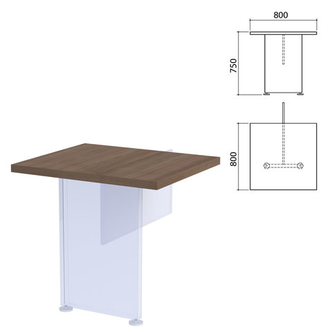 Столешница модуля стола приставного "Приоритет", 800х800х750 мм, лагос, К-919, К-919 лагос