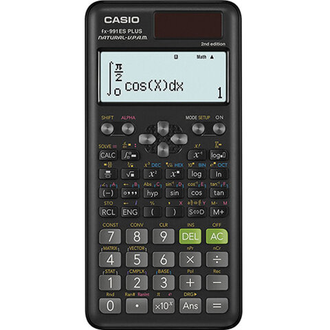 Калькулятор инженерный CASIO FX-991ES PLUS-2SETD (162х77 мм), 417 функций, двойное питание, сертифицирован для ЕГЭ, FX-991ESPLUS-2S