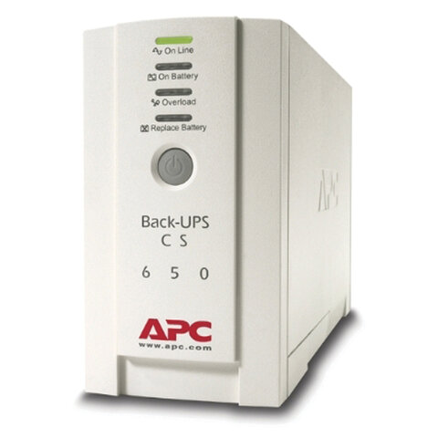 Источник бесперебойного питания APC Back-UPS BK650EI, 650 VA (400 W), 3 розетки IEC 320, белый