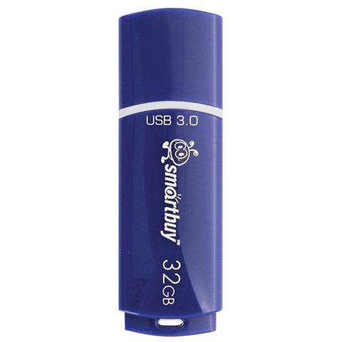 Флеш-диск 32 GB SMARTBUY Crown USB 3.0, синий, SB32GBCRW-Bl