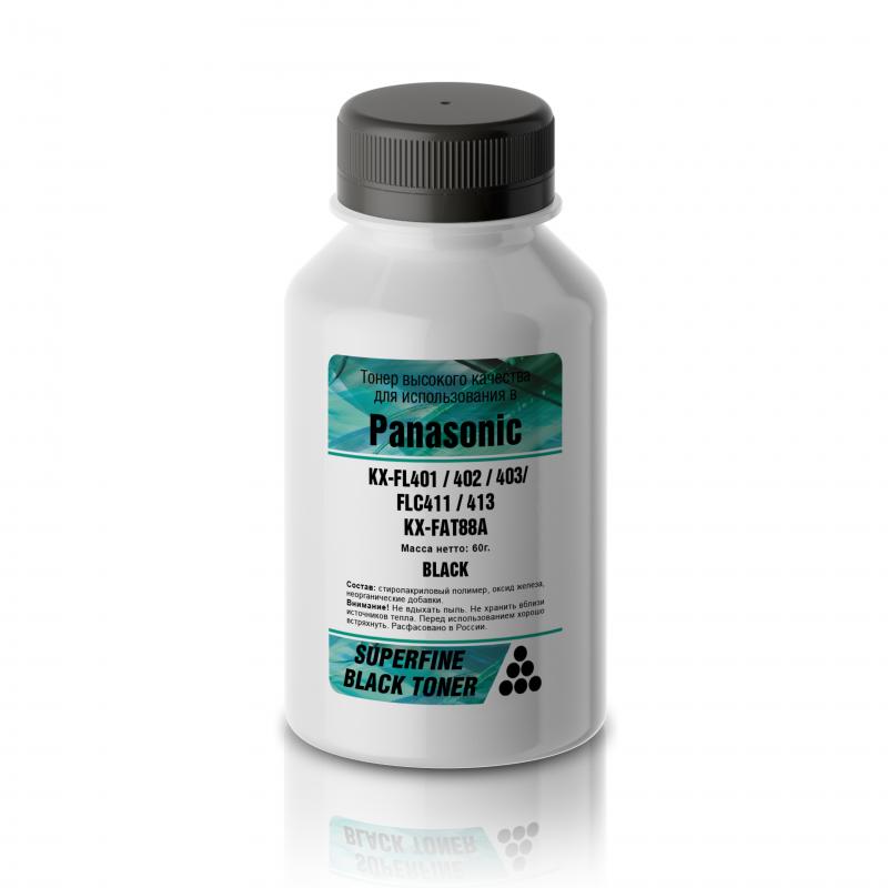 Тонер Panasonic KX-FL401/402/403/FLC411/413 KX-FAT88A бутылка 60гр. SuperFine